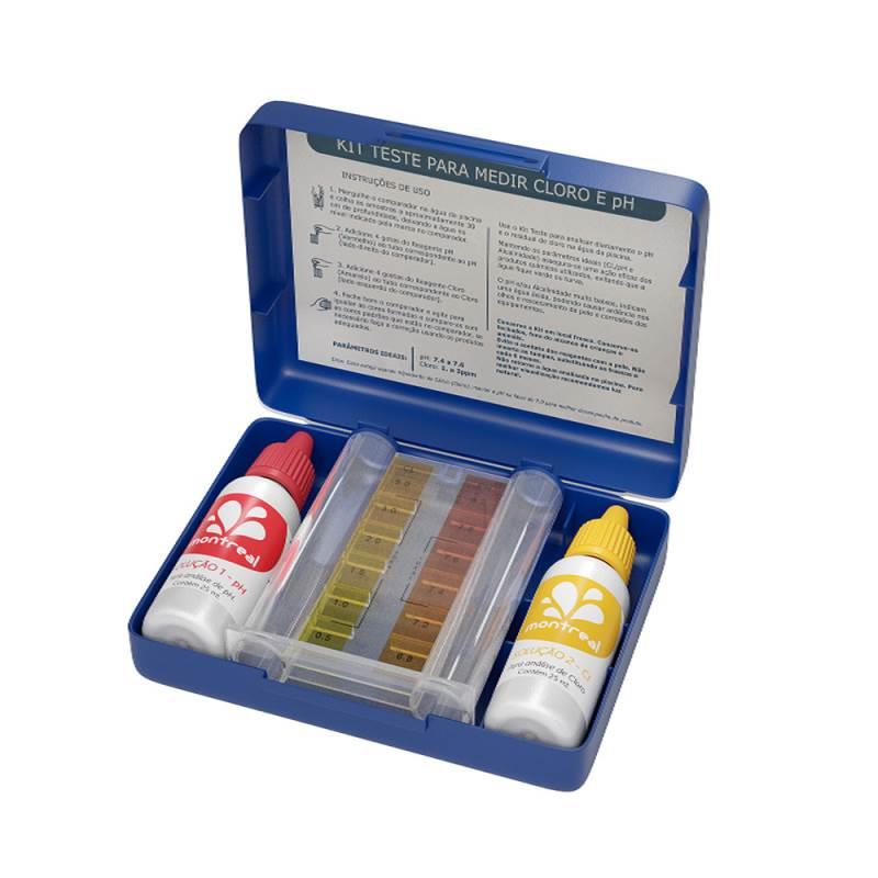 Estojo para Teste de PH e Cloro Piscinas 3 em 1 MONTREAL