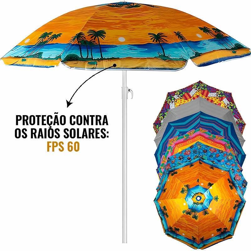 Guarda Sol 1.80 Metros Silver Coating Colorido 19100 BEL