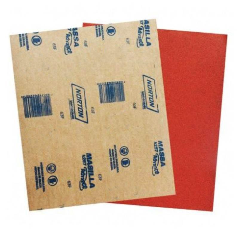 Folha de Lixa Massa e Madeira Grana 100 NORTON