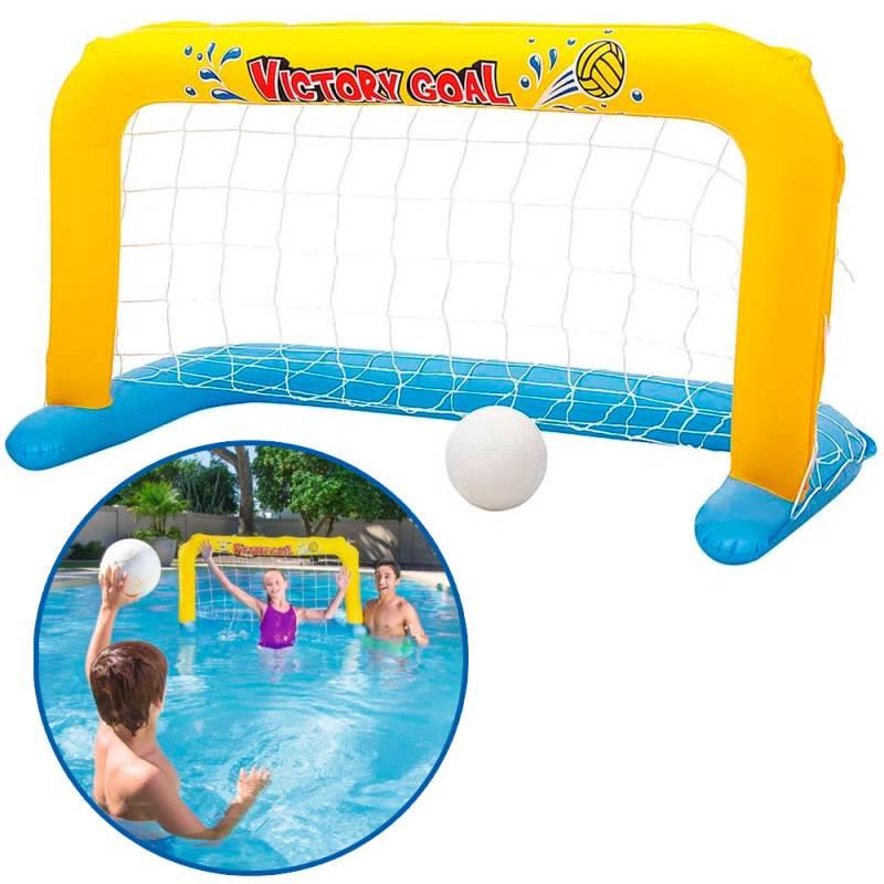 Futebol Inflável Play Center para Piscina Kit com Bola e Rede MOR