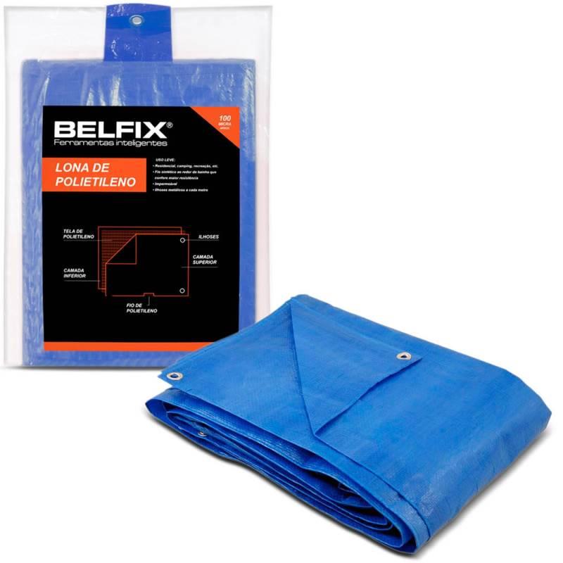 Lona Carreteiro 100 Micras Leve 7 x 5 Metros Azul BEL