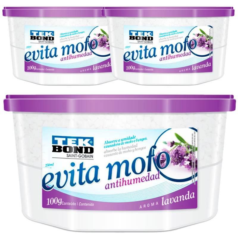 Evita Mofo Lavanda 100 GR Kit com 3 Unidades TEKBOND
