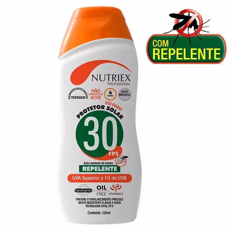 Protetor Solar FPS 30 com Repelente 120 ML Bisnaga NUTRIEX