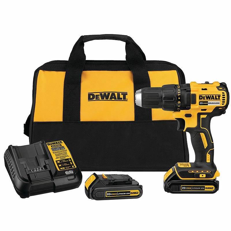 Parafusadeira Furadeira à Bateria 20.0V MAX 1/2 Pol Com 2 Baterias DEWALT