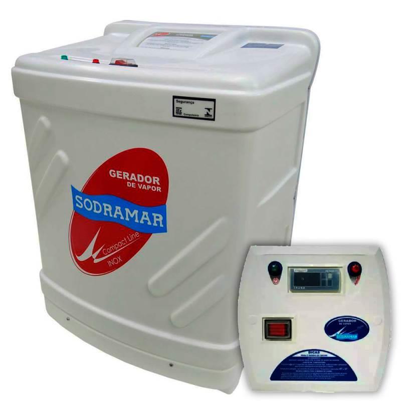 Gerador de Vapor Inox para Sauna 15.0Kw 220V Trifásico c/ Quadro Digital SODRAMAR