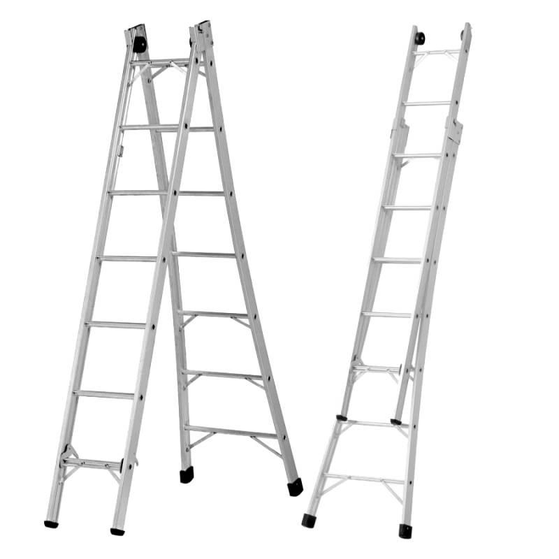 Escada de Alumínio Extensiva 7 Degraus 2.27 x 3.73 Metros P007 ALUSTEP