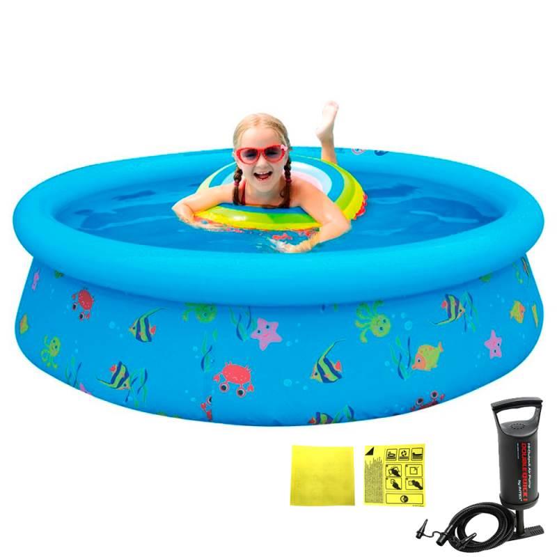 Piscina Inflável Infantil Estampada 500 Litros 150 X 38 CM 50033 BEL + Bomba