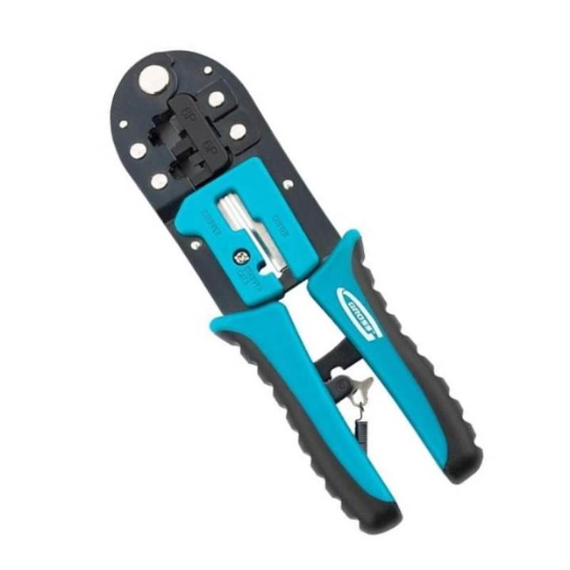 Alicate Crimpador de Cabos para Terminais 6P e 8P - R11 - R12 - RJ45 - CAT5 GROSS