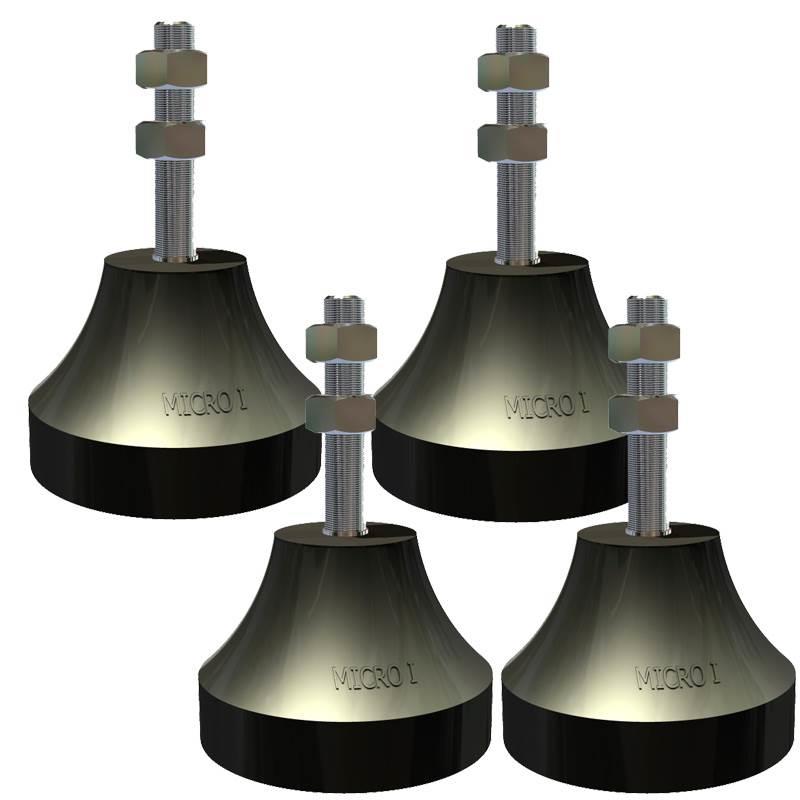 Vibra-Stop MICRO I Antivibratório 50 KG / 200 KG Rosca 1/4 POL MIC114 Kit 4 Peças VIBRA-STOP