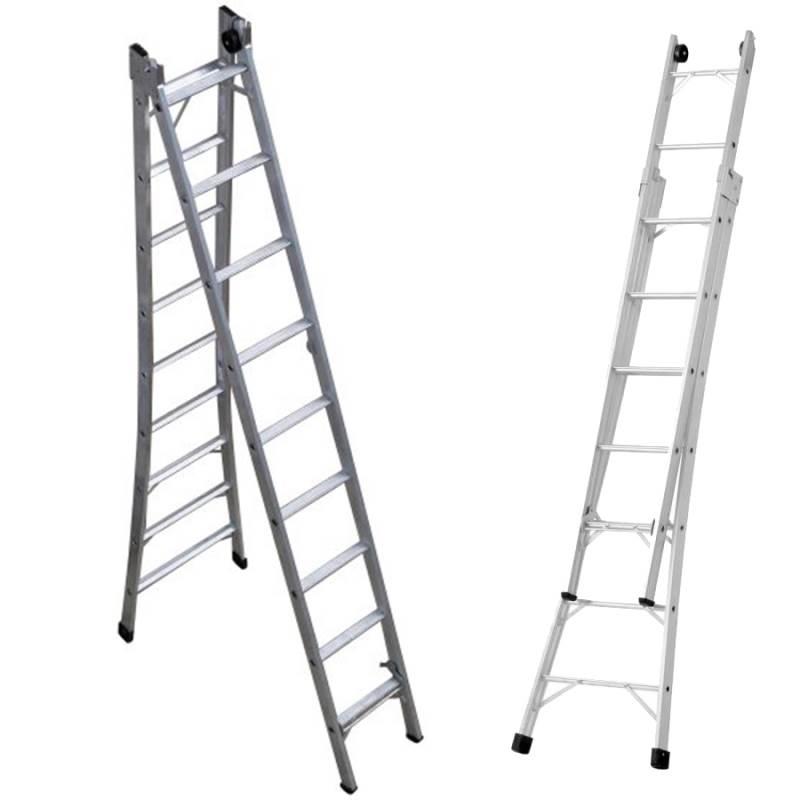 Escada de Alumínio Extensiva 9 Degraus 2.87 x 4.33 Metros P009 ALUSTEP