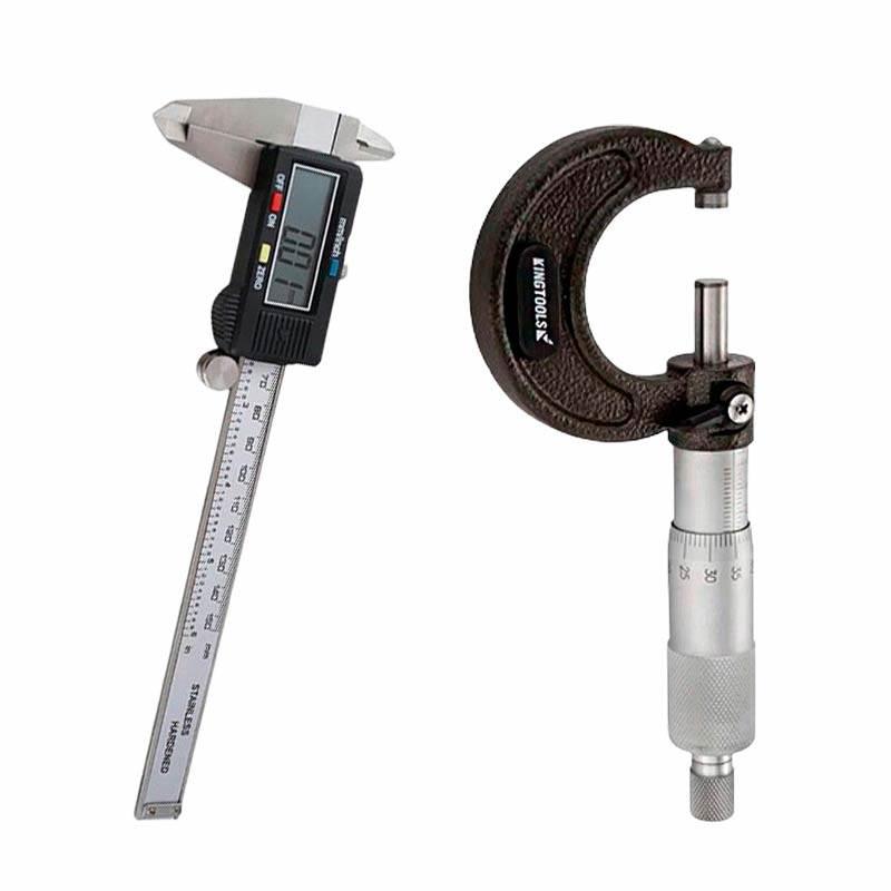 Kit Paquímetro Digital 6 Pol MTX + Micrômetro Externo 0 a 25MM KINGTOOLS