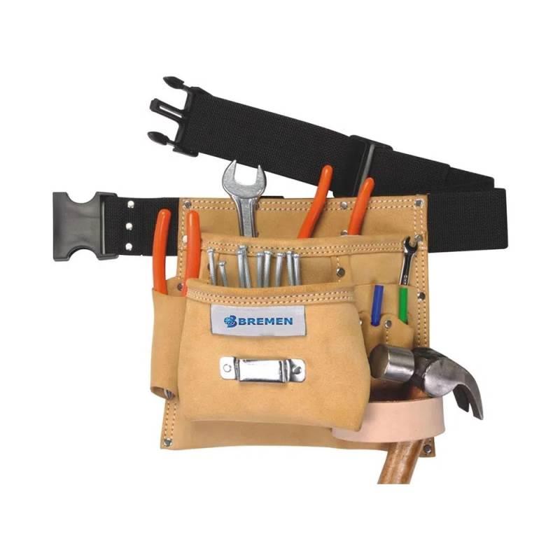 Cinto para Ferramentas em Couro Alça para Martelo 8008 BREMEN