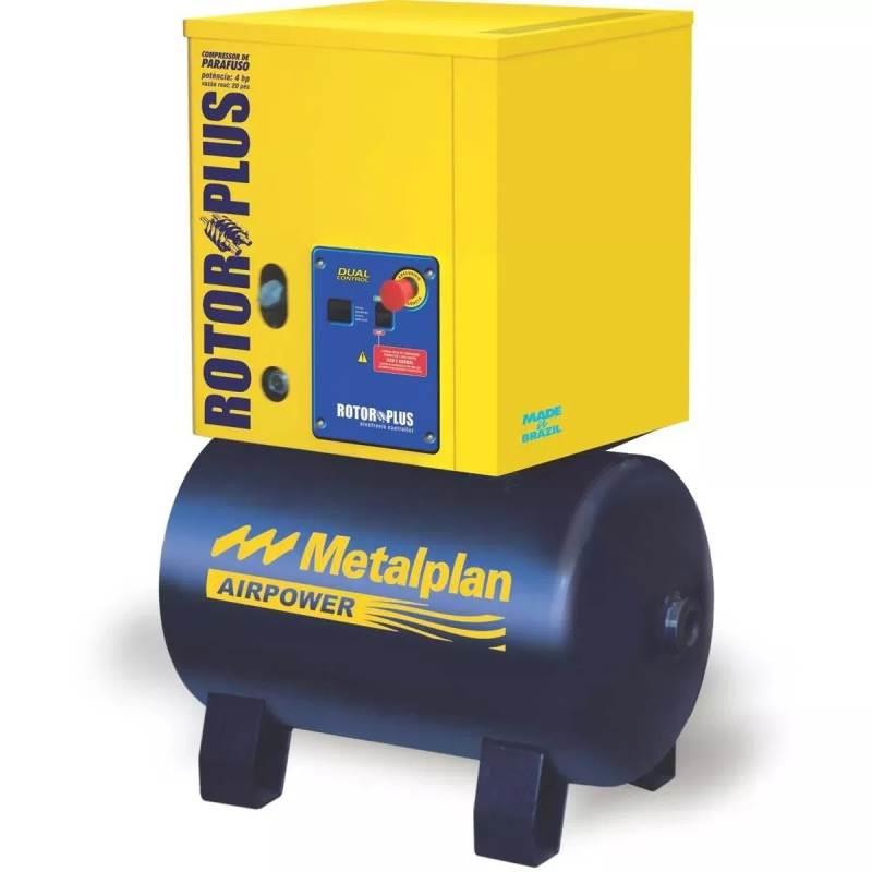 Compressor de Parafuso 4.0 HP 10 BAR 220V Trifásico ROTORPLUS0043AC METALPLAN