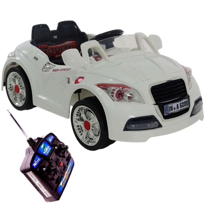 Carro Elétrico Infantil Esporte Branco com Controle Remoto BEL