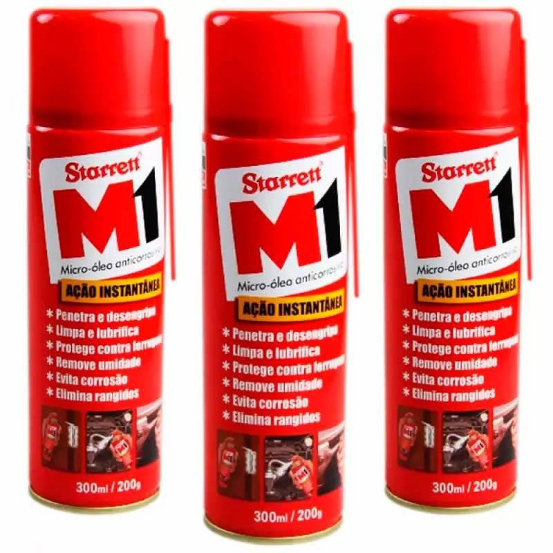 Desengripante Spray 300 ML M1 com 3 Peças STARRETT