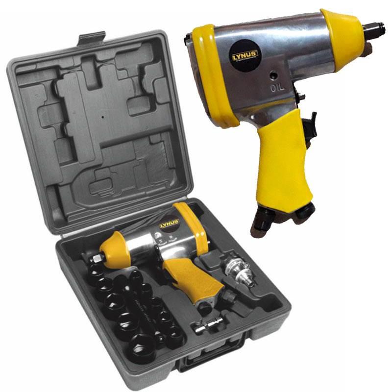 Chave de Impacto Pneumática 1/2 POL com Kit 17 Peças KPL LYNUS