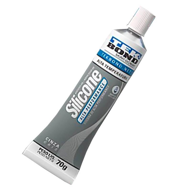 Silicone Adesivo Neutro Alta Temperatura Cinza 70 GR 22104002400 TEKBOND