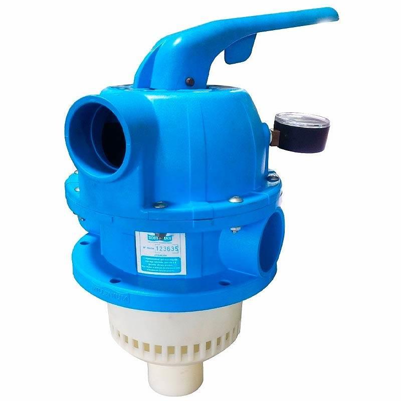 Válvula Multivias Completa Para Filtros Azul 008209 SODRAMAR