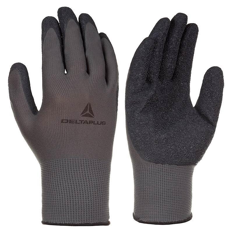 Luva de Poliéster Banhada à Latex com Palma Corrugada VE630 G 250 MM VE630GR09 DELTA PLUS
