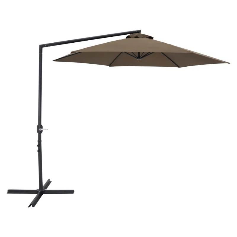 Ombrelone Suspenso Veneza 3 Metros Diâmetro com Manivela 832012 Marrom BEL