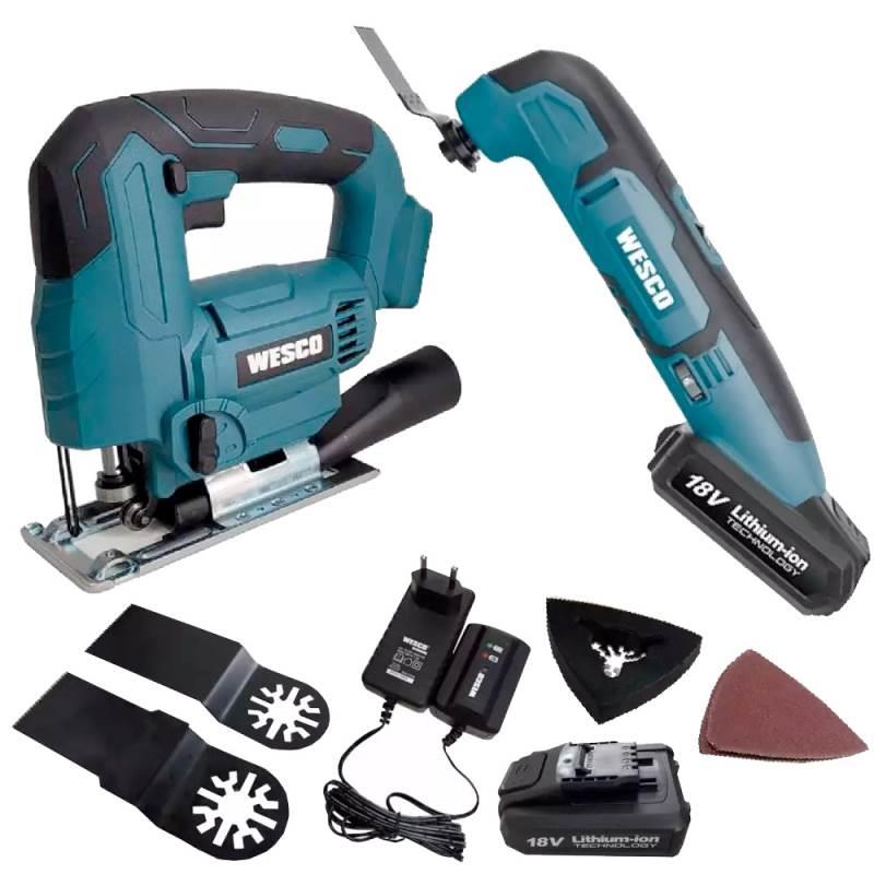 Serra Tico Tico 18V WS2305.9 + Multiferramenta com 1 Bateria