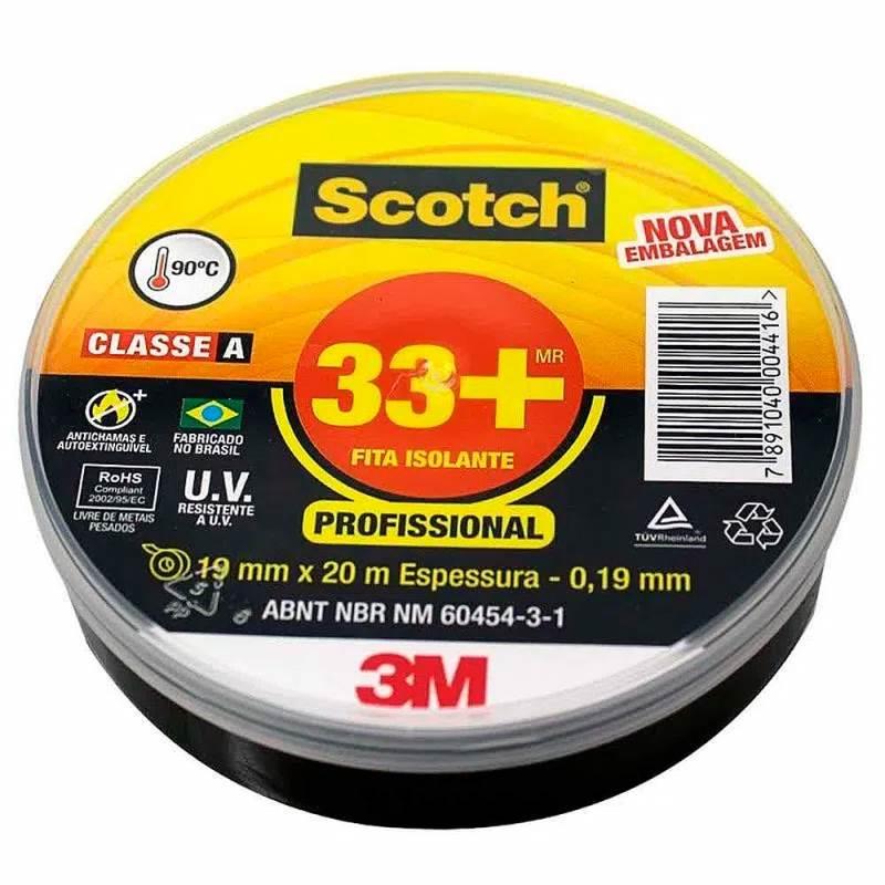 Fita Isolante 33+ Scotch 20 Metros 3M