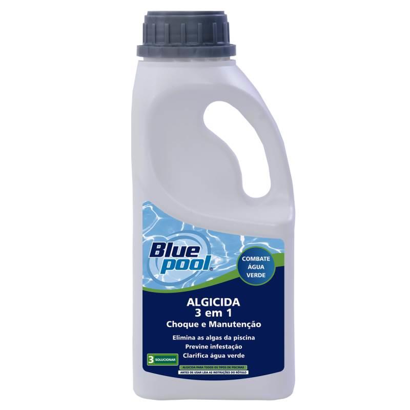 Algicida Choque Manutenção 3 em 1 para Piscinas 1 Litro 255120B Bluepool by FLUIDRA