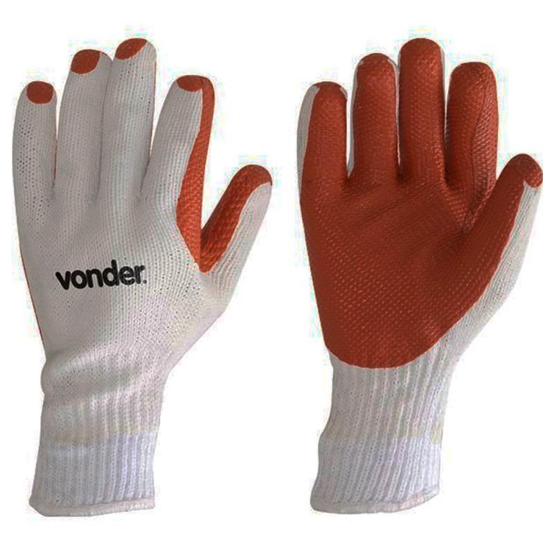 Luva de Malha com Palma de Látex n° 10 VONDER