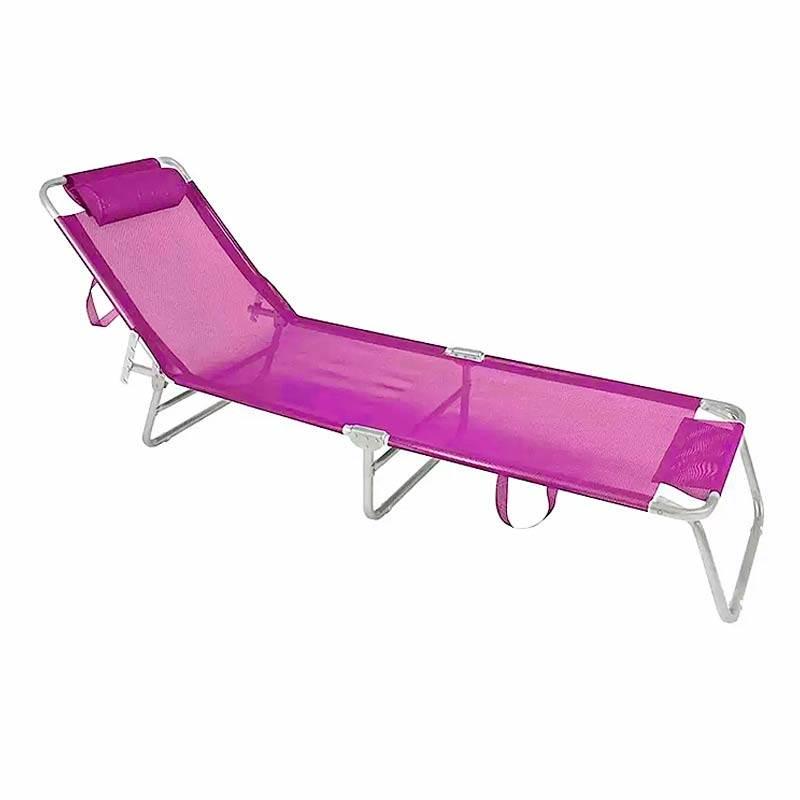 Cadeira Espreguiçadeira Praia em Alumínio Rosa CAD0716 BOTAFOGO