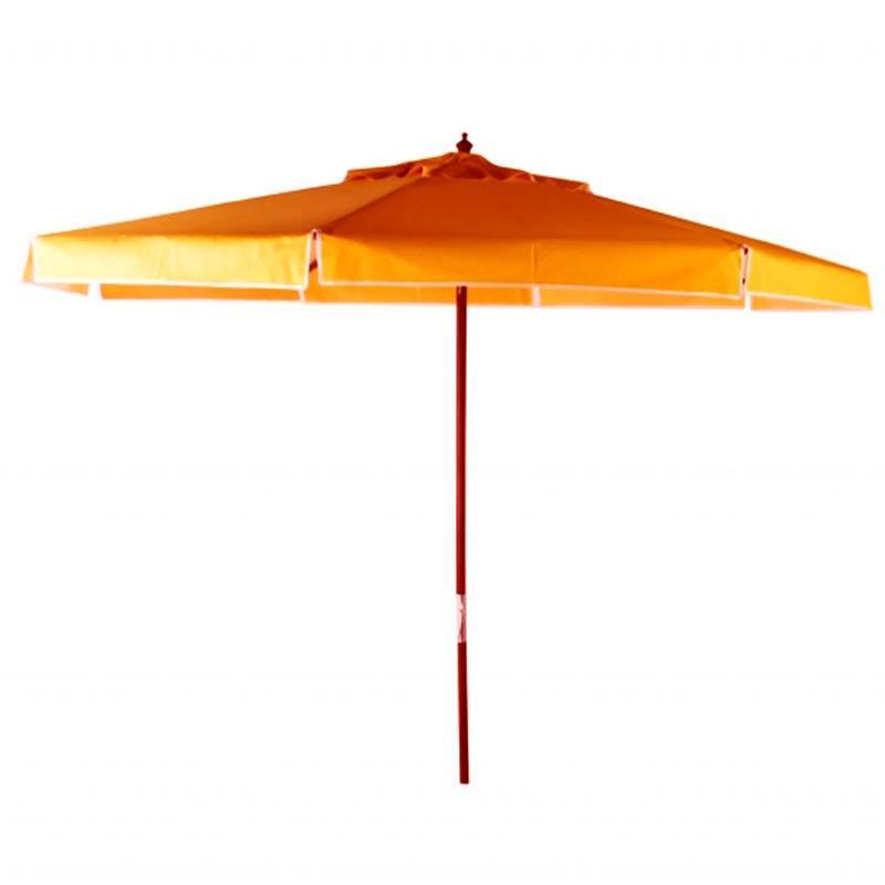 Ombrellone 2.4 Metros Diâmetro Bagum Armação de Madeira 240811 Laranja BEL