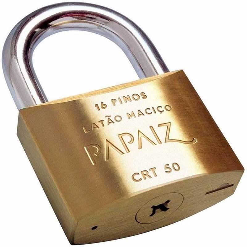 Cadeado N°50 Latão Tetra Chave 0101500CX PAPAIZ