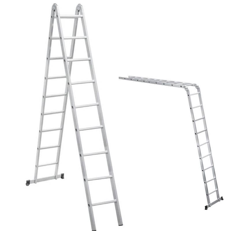 Escada de Alumínio Multifunção 2 x 9 Degraus 4.89 Metros VONDER