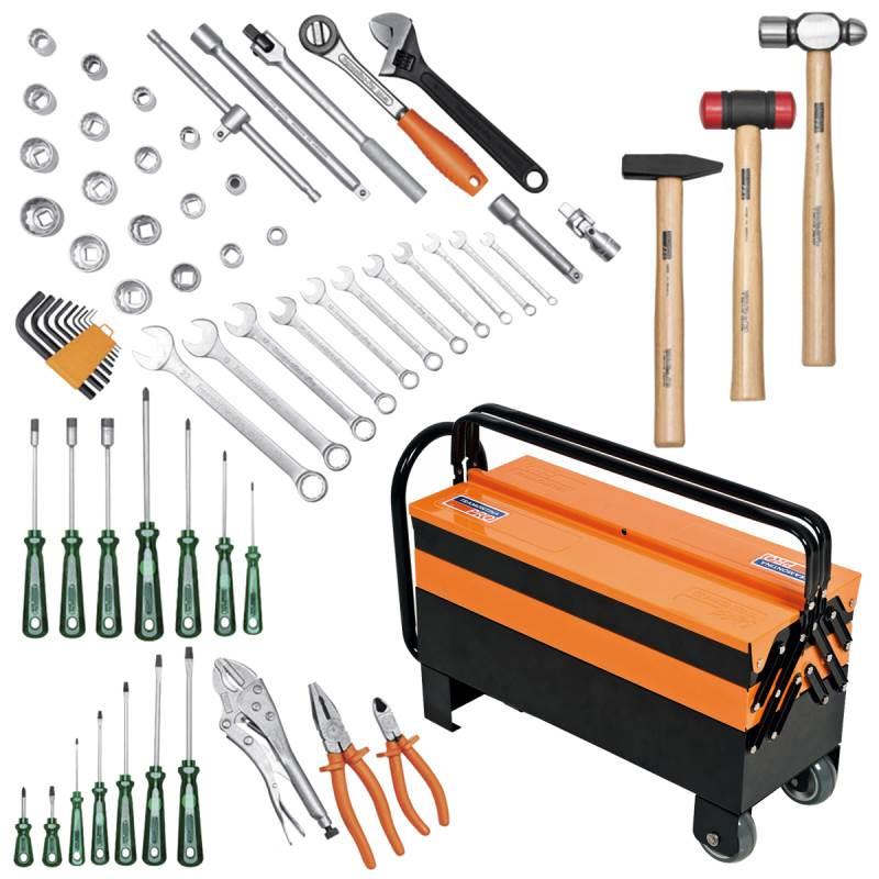 Caixa de Ferramentas Sanfonada Cargobox com 65 Peças TRAMONTINA