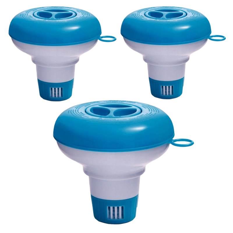 Flutuador Dosador para Pastilha de Tricloro 12.7 CM Kit com 3 Peças INTEX