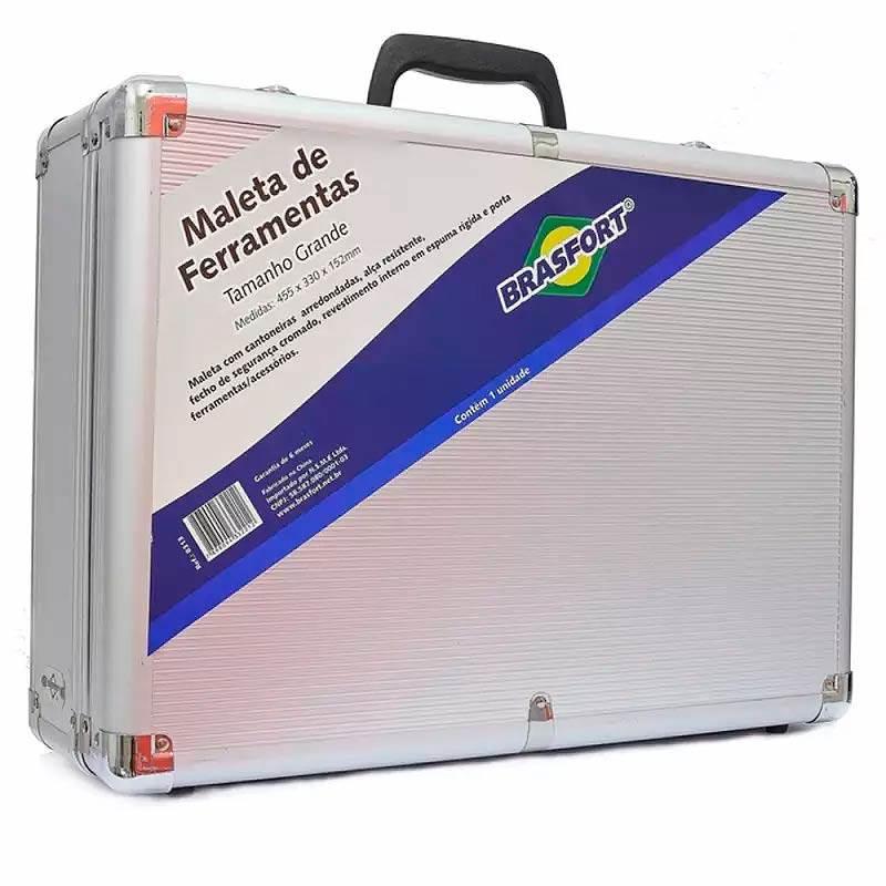 Maleta de Alumínio Tamanho Grande 45 x 33 x 15 CM BRASFORT