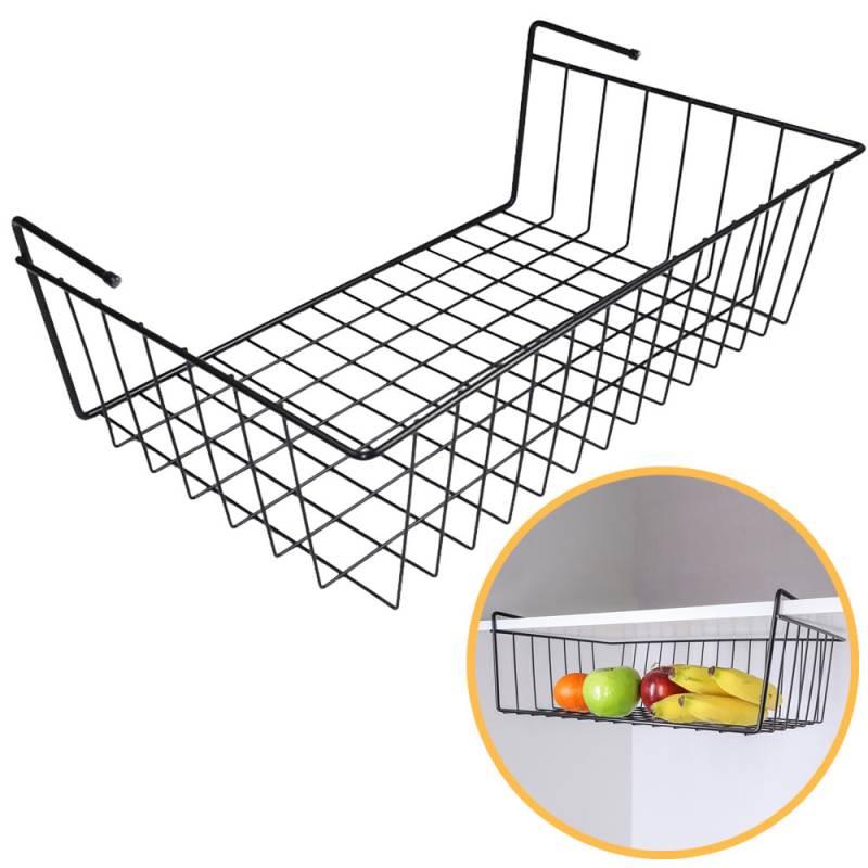 Cesto Organizador Suspenso para Prateleiras Grande Preto 991107 BEL