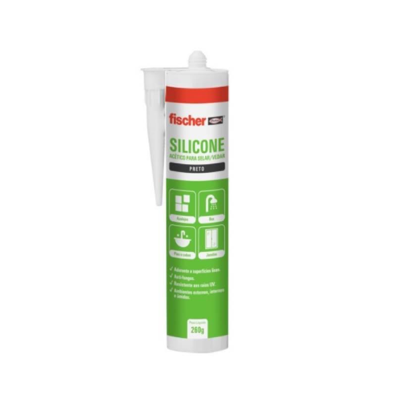 Silicone Tubo 260 GR Preto Acético FISCHER