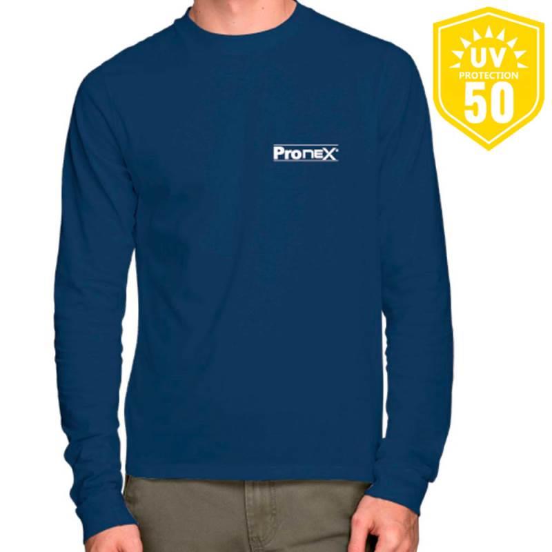 Camisa de Segurança Dry Fit UV 50 Manga Longa Azul Marinho Tamanho PP 11552 NEXUS