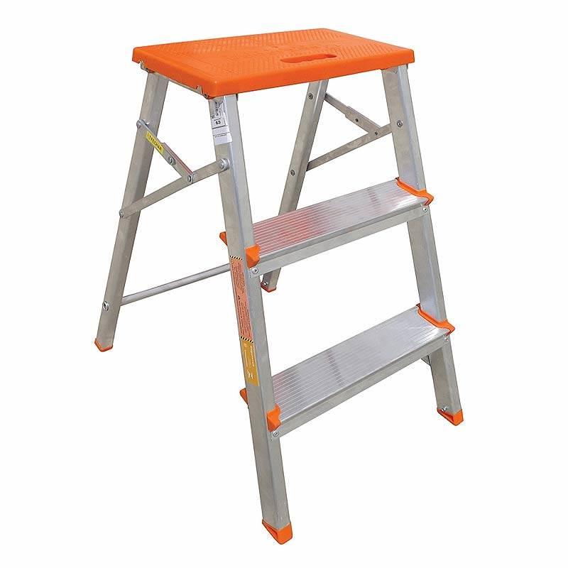 Escada Banqueta de Alumínio Doméstica Dobrável 3 Degraus ESC0071 BOTAFOGO