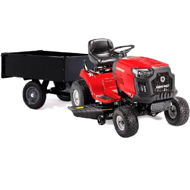 Trator para Cortar Grama 19.5HP à Gasolina 4T 547CC Bomba de Óleo TROY-BILT + Carreta
