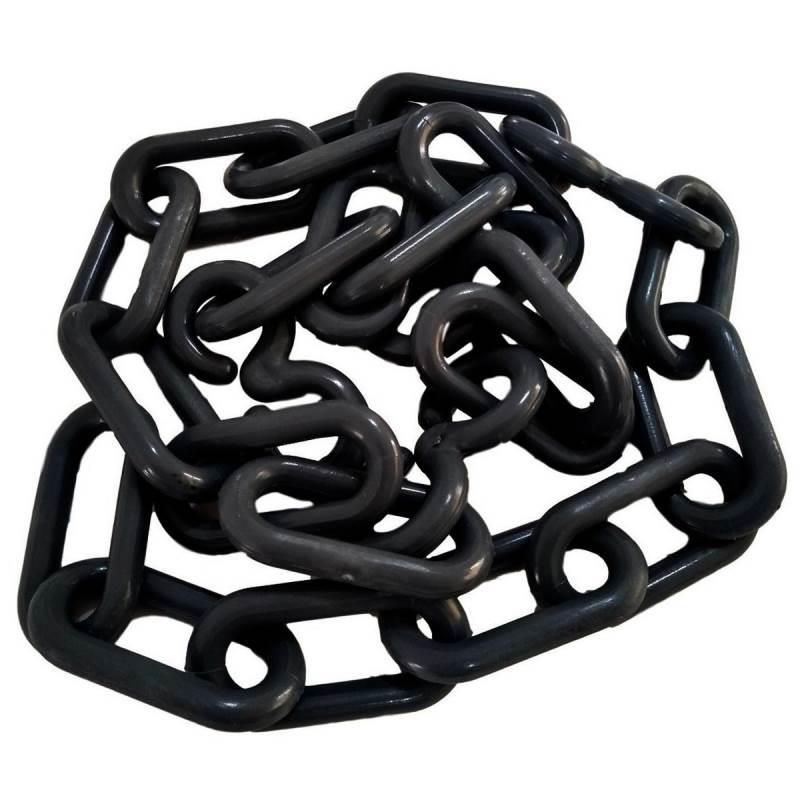 Corrente Plástica Preta 10 Metros Elo 50 MM PLASTCOR