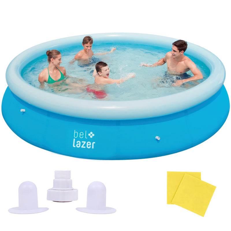 Piscina Inflável 6200 Litros com Kit Reparo e Válvulas para Filtro 620000 Bel