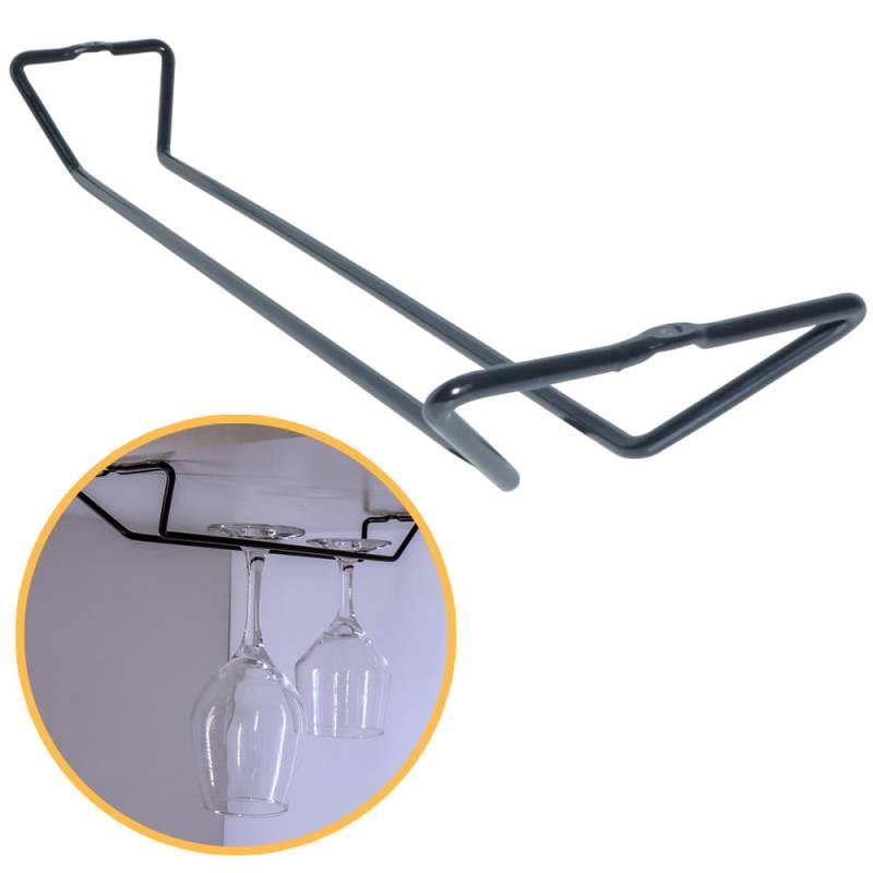 Suporte Organizador Porta Taças Fixo Viena Preto 991407 BEL