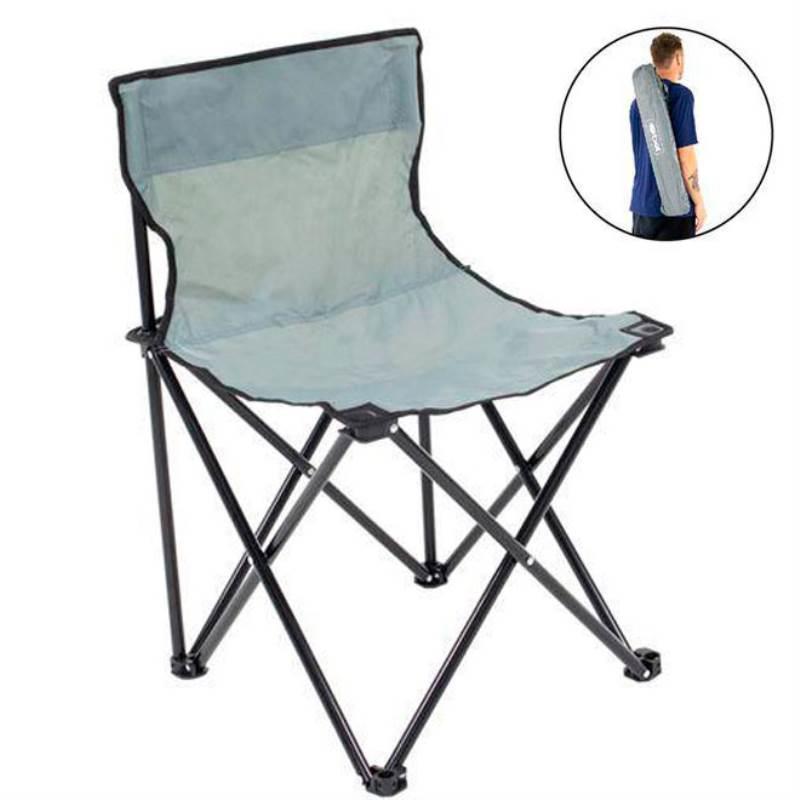 Cadeira Araguaia Camping Pesca Dobrável Cinza BEL