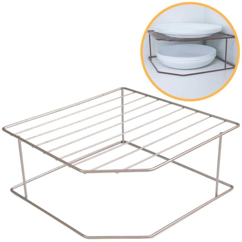 Organizador Porta Pratos Horizontal Viena 2 Níveis em Aço Lavanda 990746 BEL