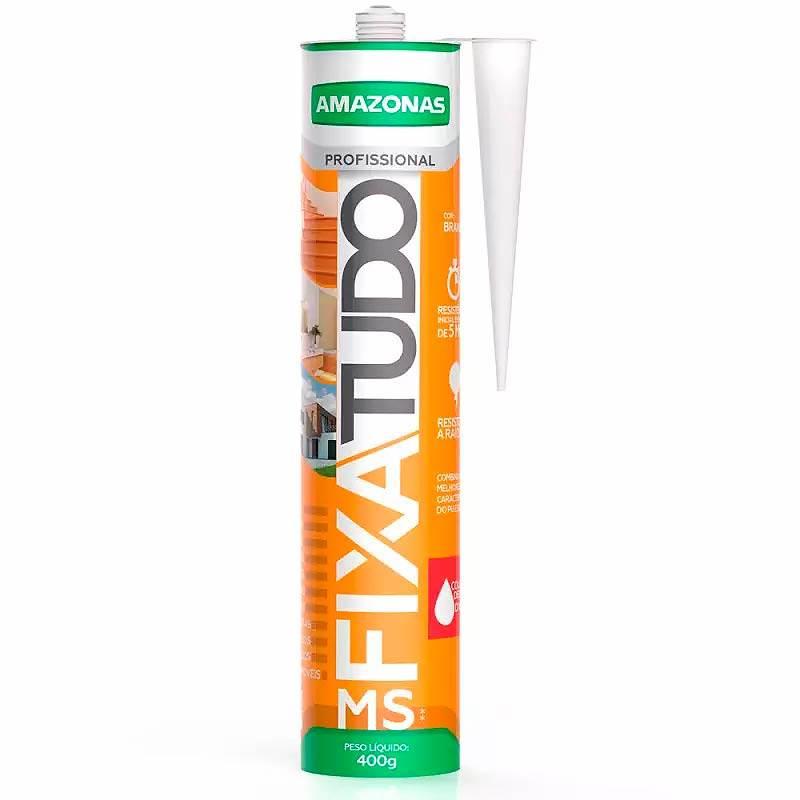 Silicone FIXA TUDO Branco Tubo 400 GR AMAZONAS