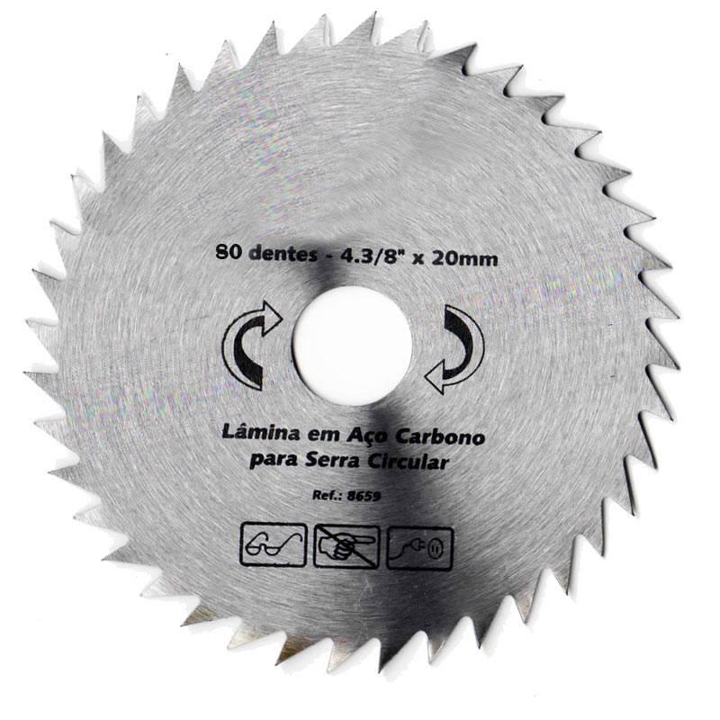Serra Circular 4.3/8 Pol HSS para Madeira 80 Dentes Evald/Brasfort