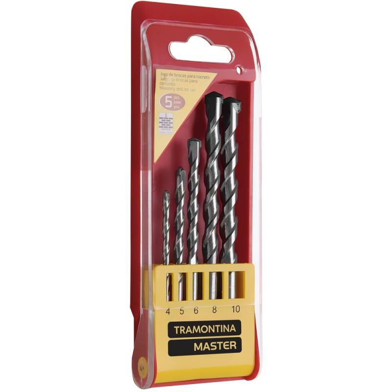 Jogo Kit de Brocas de Widea para Concreto de 4 à 10 MM com 5 Peças TRAMONTINA