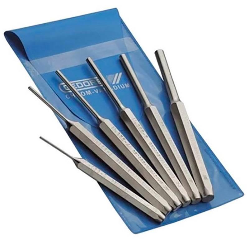 Jogo de Saca Pinos Paralelos de 2 à 8 MM Kit com 6 Peças GEDORE