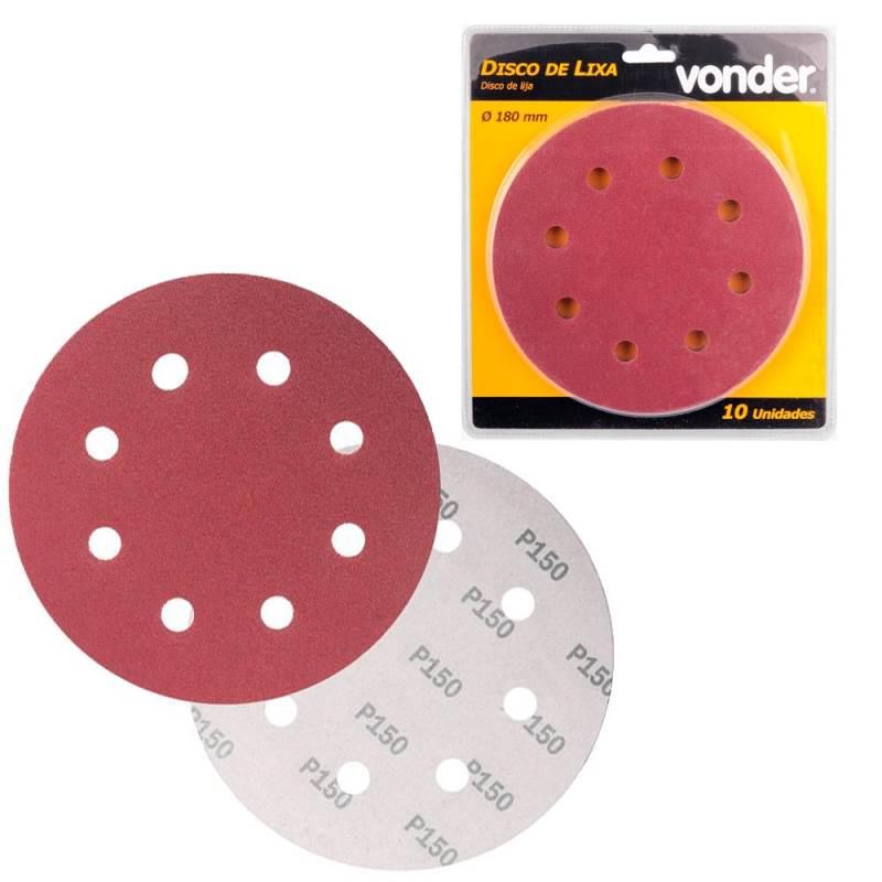 Disco de Lixa para Lixadeira de Teto LPV 750 com 10 Unidades Grão 150 VONDER